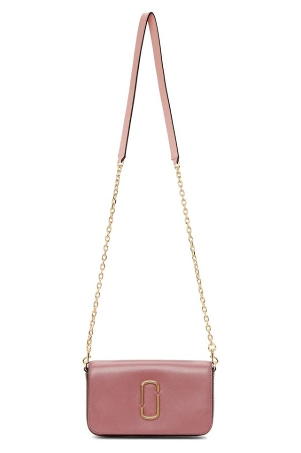 Pink & Burgundy 'The Snapshot' Chain Wallet Bag