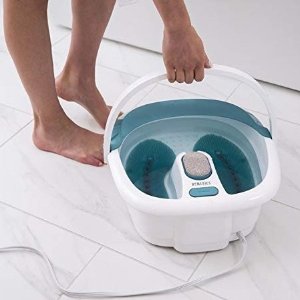 HoMedics Bubble Spa Elite Footbath, 2-in-1 Removable Pedicure Center, Toe-Touch Control, Easy Tote Handle no-Splash, FB-450H