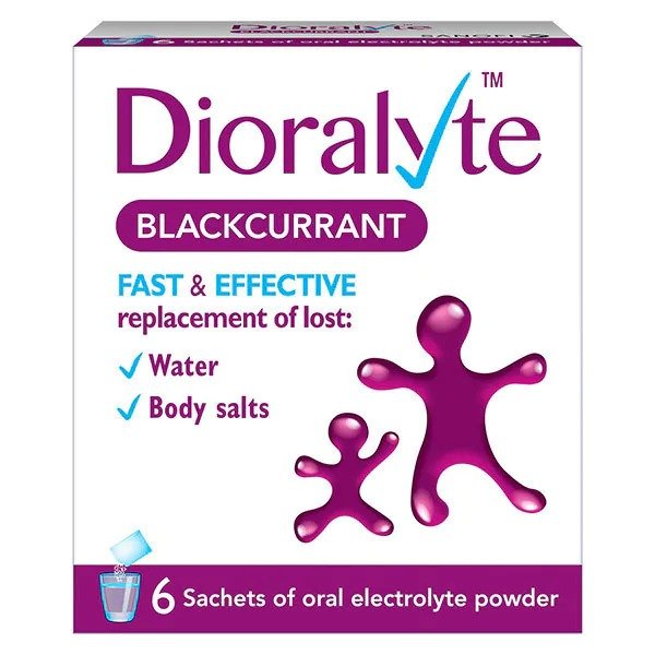dioralyte 脱水和腹泻 黑加仑 6袋
