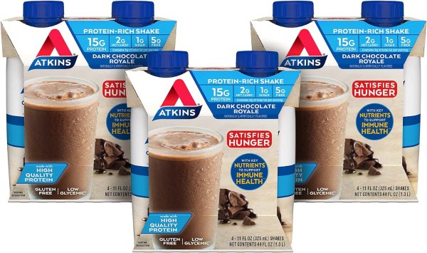 Atkins Dark Chocolate Royale Protein Shake 12 Count