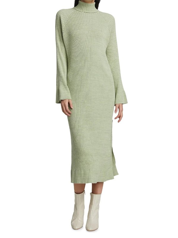 Rosaline Rib-Knit Cotton Dress