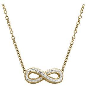 Infinity Necklace with Swarovski Crystals