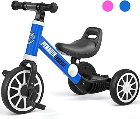 3 in 1 Kids Tricycles for 12-48 Months Old, Three Wheels Toddlers Trike with Detachable Pedals, Toddler Tricycles Bike for First Birthday Gift, Baby Bike for 1 2 3 Years Old Boys Girls Trikes