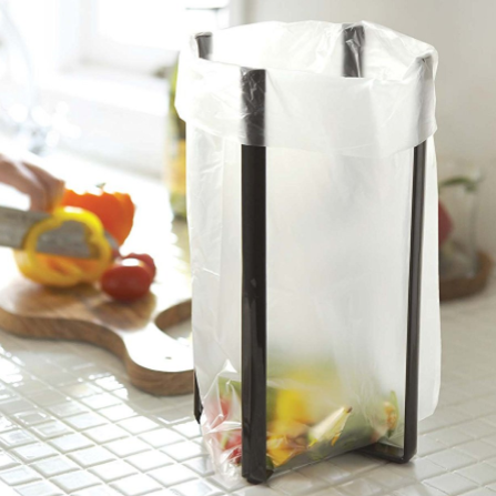 home Tower Kitchen Multi Eco Stand Plastic Bag Holder, Black