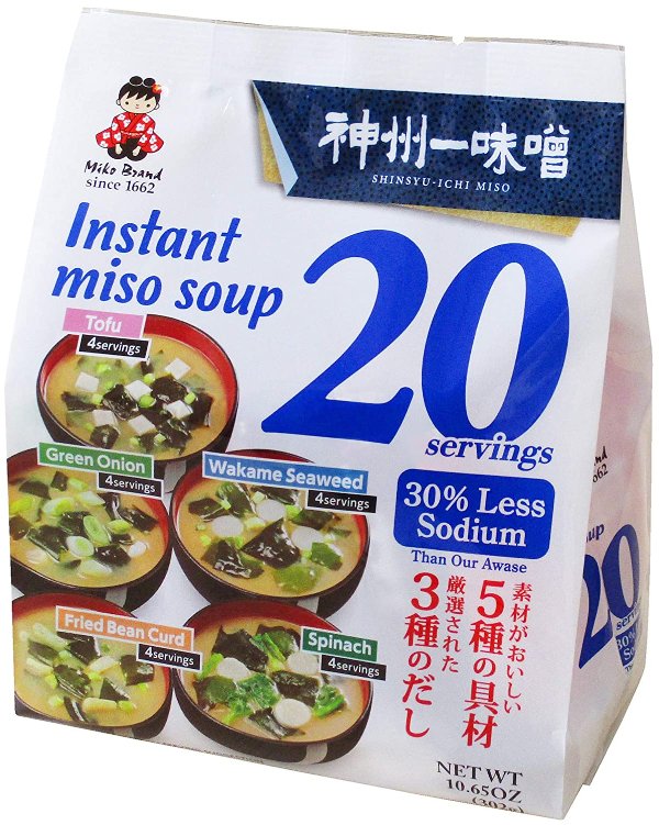 Miyasaka 混合口味低盐即食味增汤 11.82oz