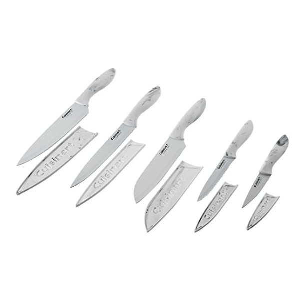 C55-10PWM Advantage Ceramic-Coated Faux Knife Set, 10 PC, Marble