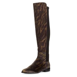 Stuart Weitzman  Mainstay Tiger-Print Stretch Knee Boot, Wild @ LastCall by Neiman Marcus