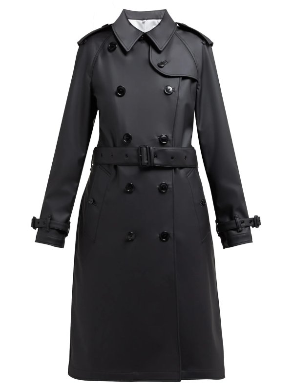 Curradine double-breasted coated trench coat