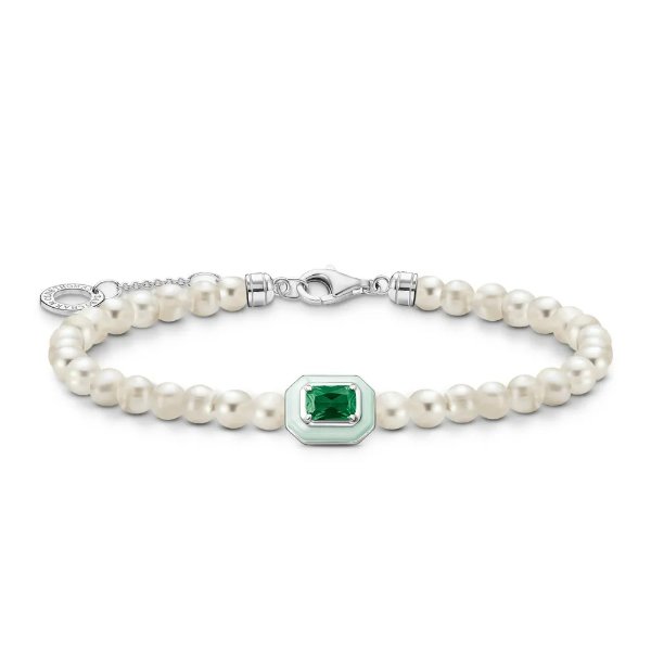 珍珠绿水晶手链