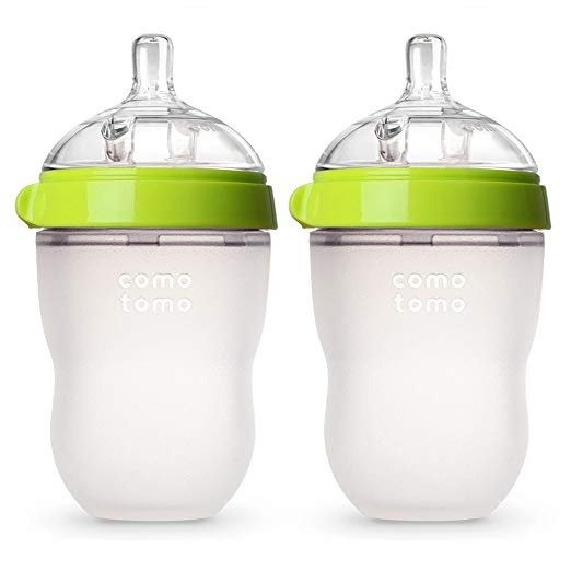Baby Bottle, Green, 8 Ounce (2 Count)