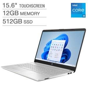 HP 15.6" Touchscreen Laptop (i5-1135G7, 12GB, 512GB)