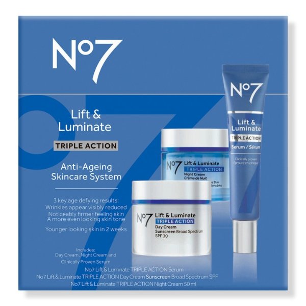 Lift & Luminate Triple Action 3-Piece Skincare System - No7 | Ulta Beauty