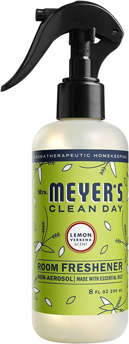 Clean Day's Room and Air Freshener Spray, Non-Aerosol Spray Bottle Infused with Essential Oils, Lemon Verbena, 8 fl. oz