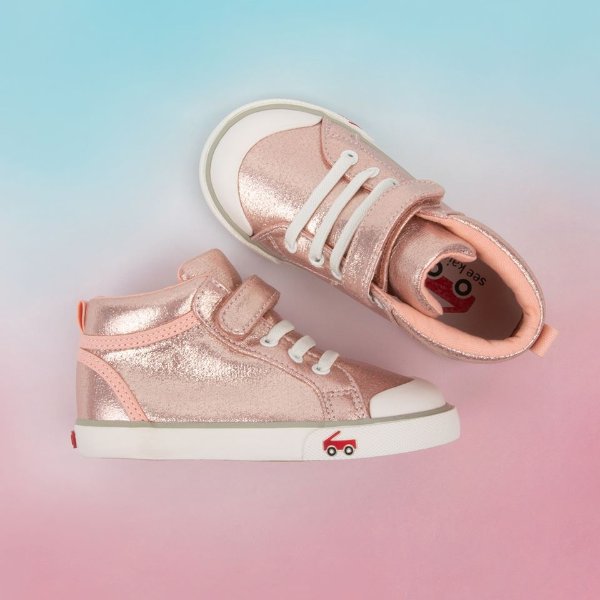 See Kai Run - Baby's, Little Girl's & Girl's Peyton Glitter High-Top Sneakers
