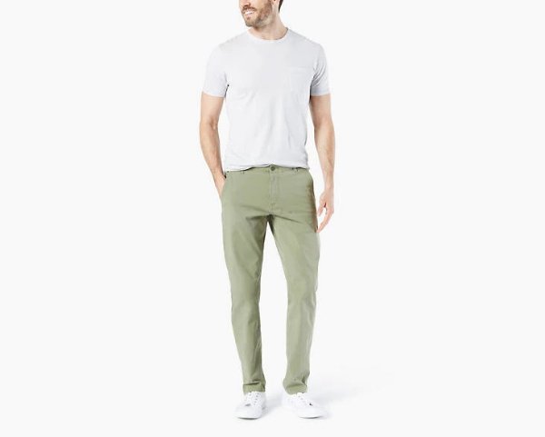 ® Alpha Men's Khaki Pants, Slim Tapered Fit