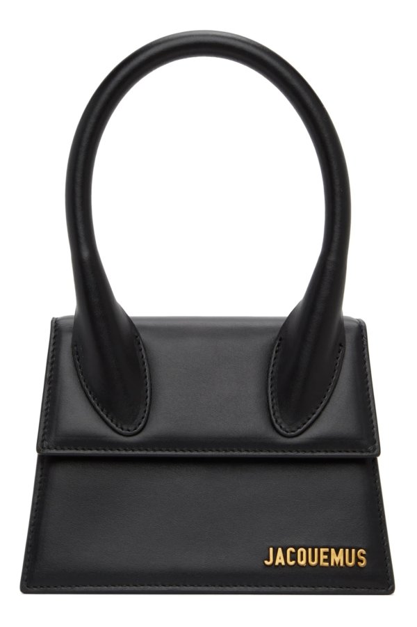 Black 'Le Chiquito Moyen' Top Handle Bag