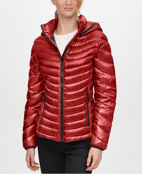 Hooded Packable Down Puffer Coat, Created for Macy's