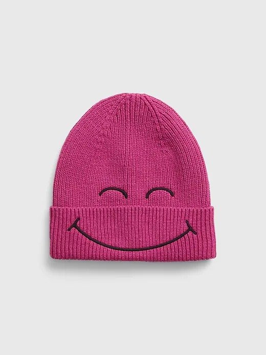 Gap × SmileyWorld® 有机棉 儿童编织帽