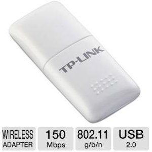 TP-Link Mini Wireless N USB Adapter - USB 2.0, 150Mbps, 802.11n - TL-WN723N