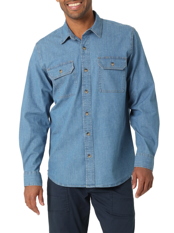 Wrangler Men's Long Sleeve Epic Soft Woven Shirt Sale