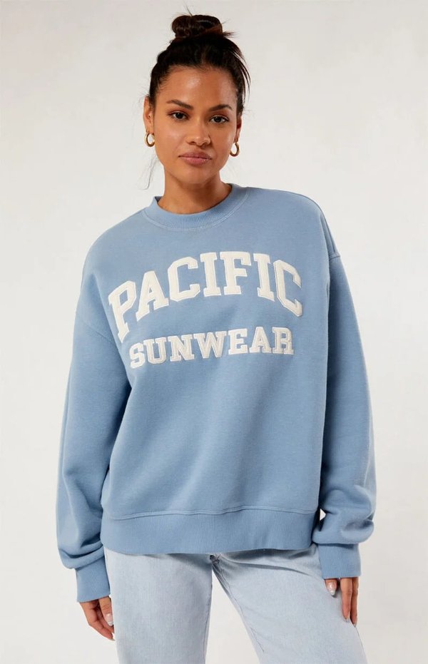 Pacific Sunwear Arch Crew Neck Sweatshirt