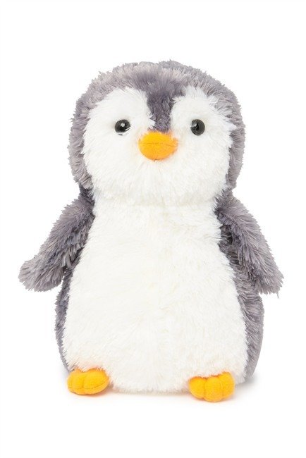 Grey Penquin Plush Doll 12"
