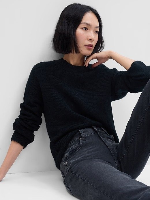 Forever Cozy Relaxed Ribbed Crewneck Sweater