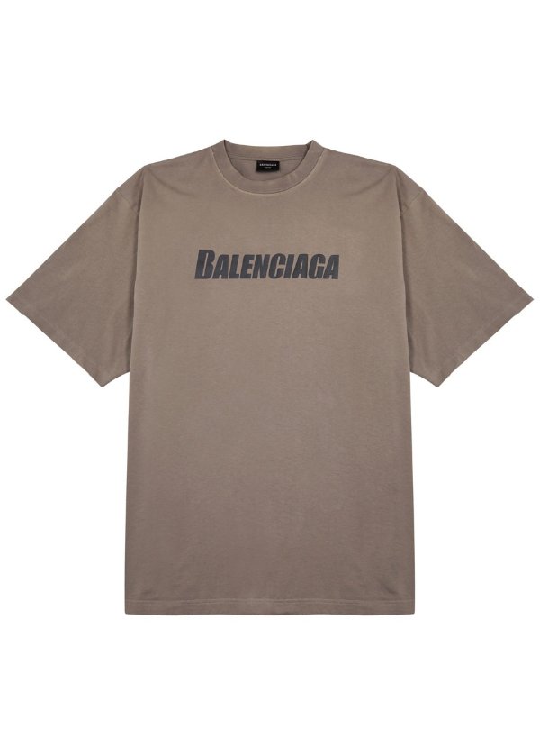 BALENCIAGA Caps logo-print cotton T-shirt