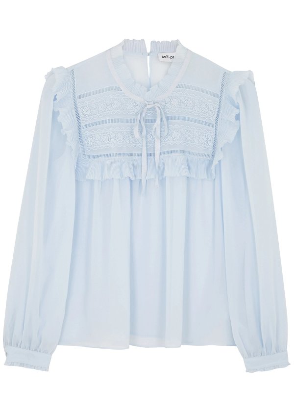 Light blue chiffon blouse