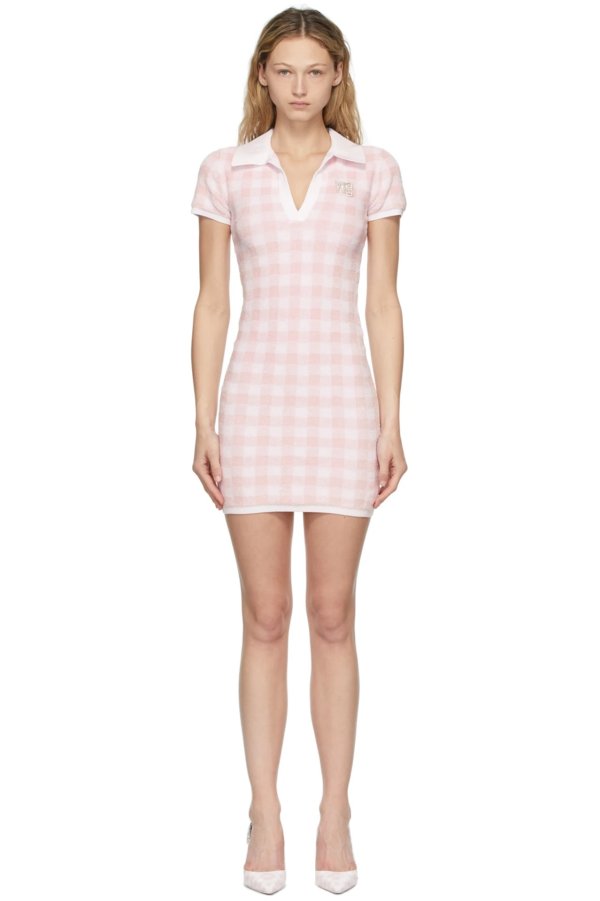 Pink Gingham Polo Dress