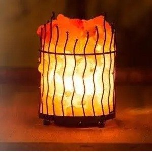 Himalayan Glow 1332 Piller Salt Basket Lamp