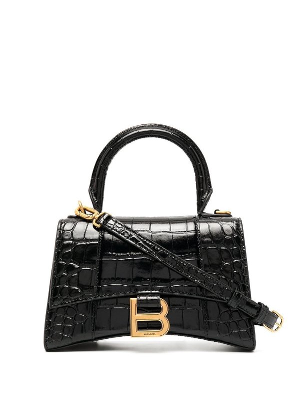 Hourglass xs leather handbag
