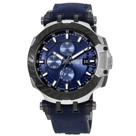 T-Race Chronograph Blue Dial Blue Rubber Strap Men's Watch T115.427.27.041.00