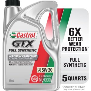 Castrol GTX 5-Qt Full Synthetic Motor Oil (5W-20 or 0W-20)
