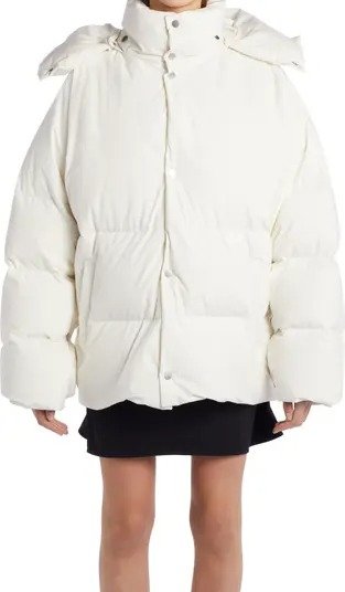 Frosted Cotton Poplin Puffer Jacket