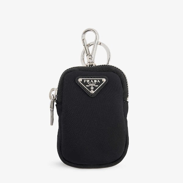 Brand-patch shell pouch keyring