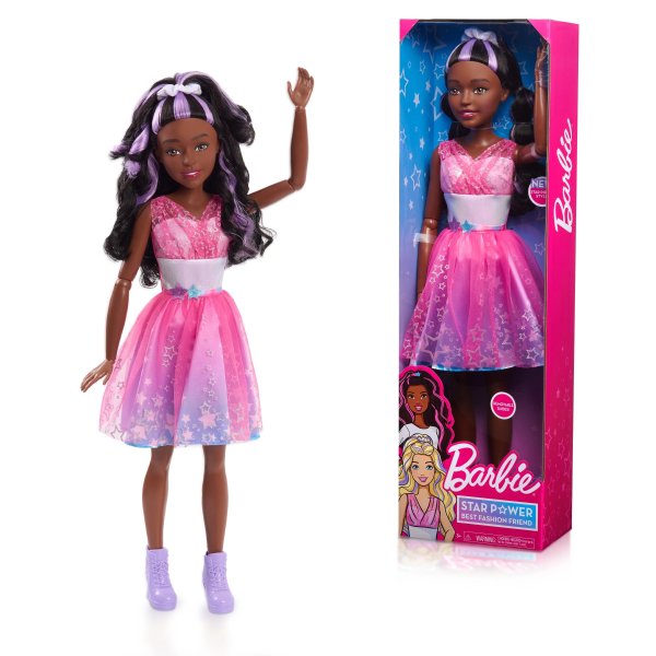 28-Inch Best Fashion Friend Star Power Doll, Dark Brown Hair, Kids Toys for Ages 3 Up, Gifts and Presents