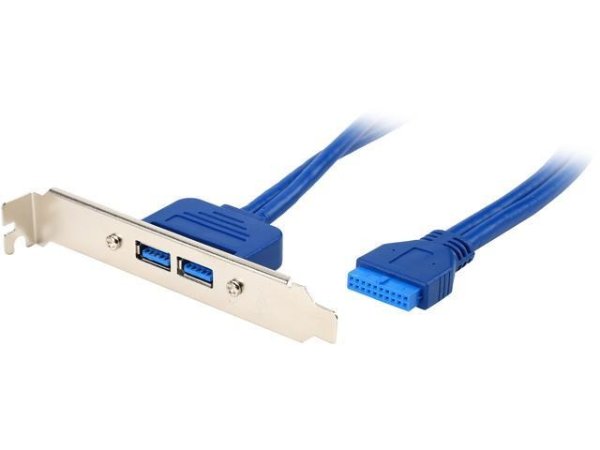 Rosewill 18&#x22; Dual Ports USB 3.0 to 20pin Header Adapter Cable - Newegg.com