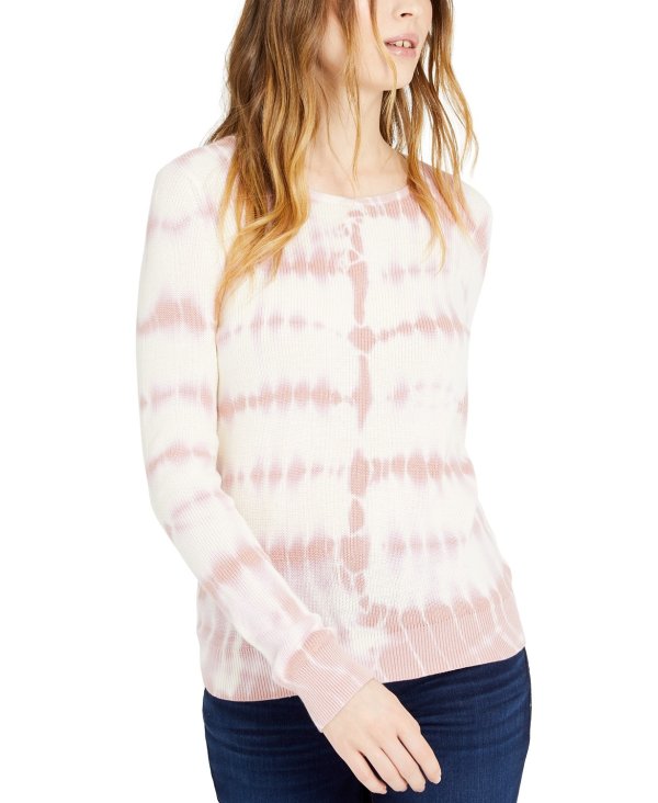 INC Cotton Tie-Dye Sweater, Created for Macy's