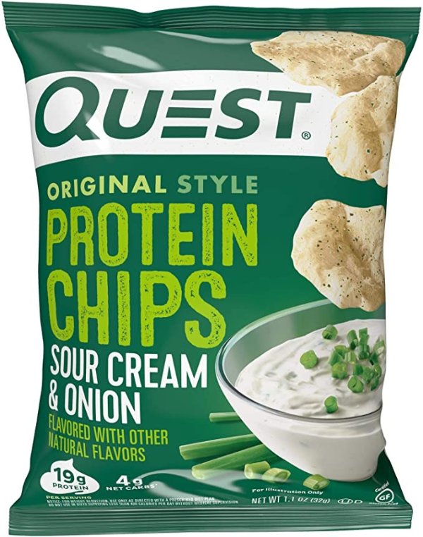 Protein Chips, Sour Cream & Onion, Pack of 12