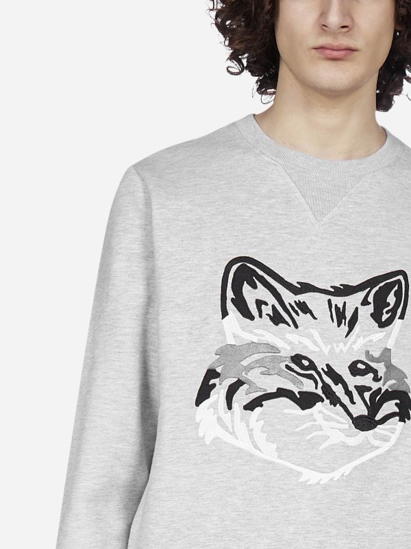 Fox embroidery cotton sweatshirt