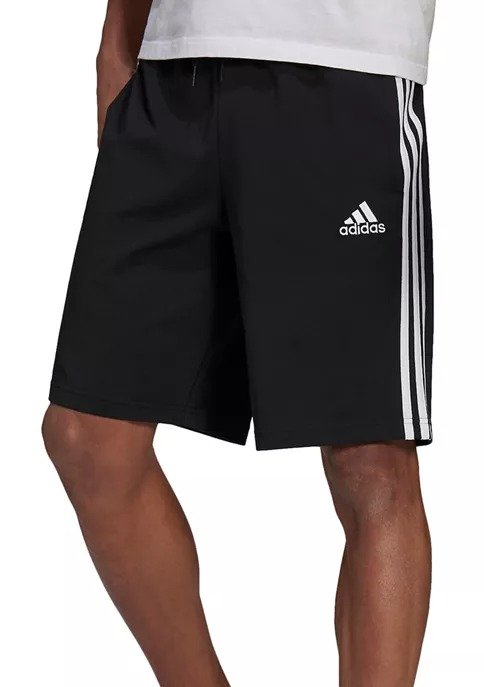 Basic 3 Stripe Black Shorts
