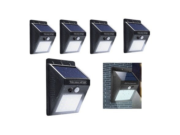 LED 太阳能户外壁灯 5件