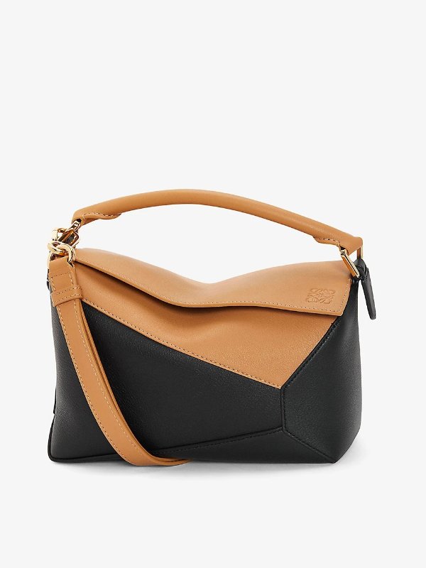 Puzzle Edge small leather cross-body bag