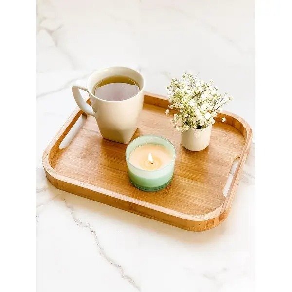 Serving Tray, Breakfast Tray, Organic Bamboo, Tea Lovers Gift, Sustainable Gift