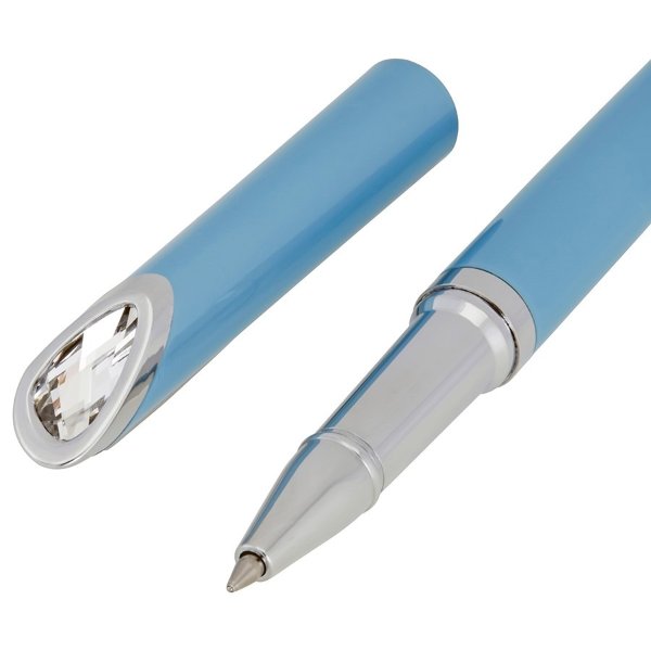Light Blue Crystal Starlight Rollerball Pen- Light Blue
