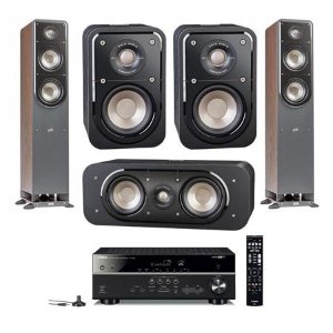 Polk Audio Signature 2x S50 Small Tower/S30 Center/S10 Speaker/Yamaha RX-V485