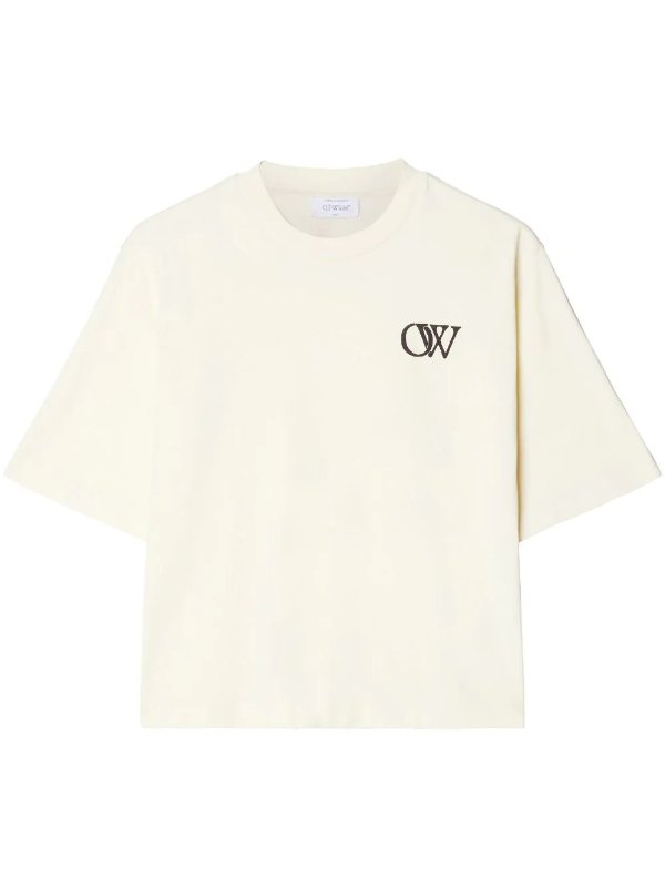 OW-print cotton T-shirt