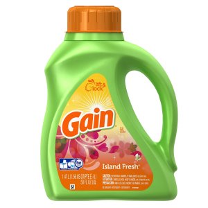 Gain Liquid Detergent with Fresh Lock, Island, 50 Ounce