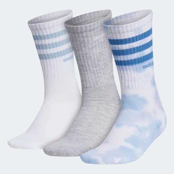 3-Stripes Color Wash Crew Socks 3 Pairs